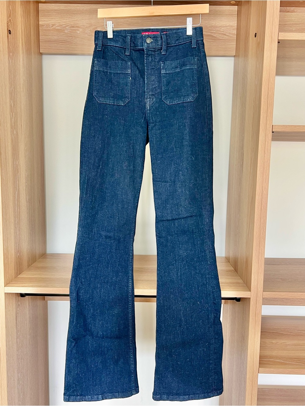 Women's Dark Blue High-Rise Flare Jeans